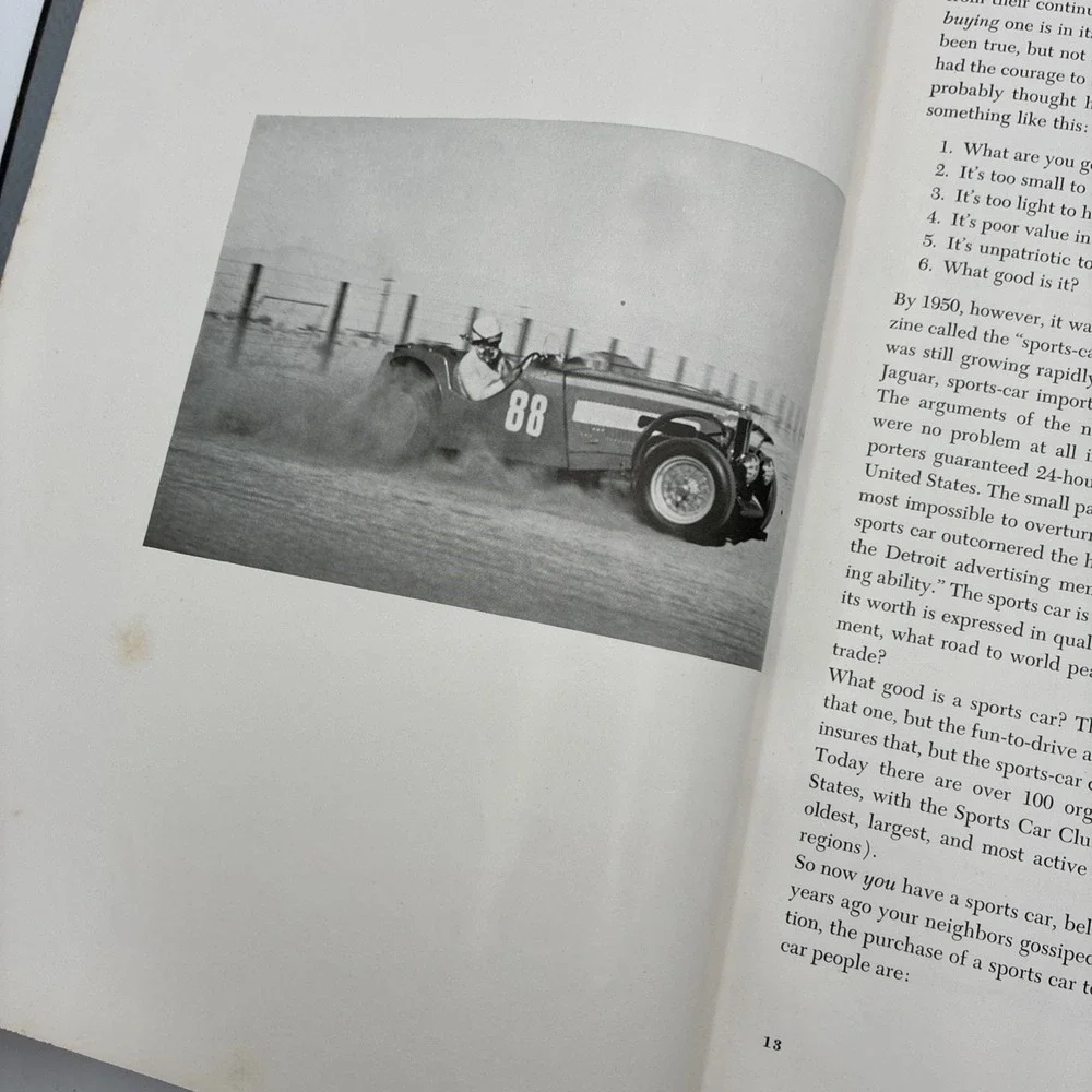 Sports Cars in Action John R Bond 1954 Hardcover 1st Ed Vintage Automotive Book